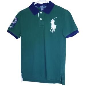POLO RALPH LAUREN Youth Boy's Size M(10-12) BIG PONY ~ #3 S/S POLO Shirt Green